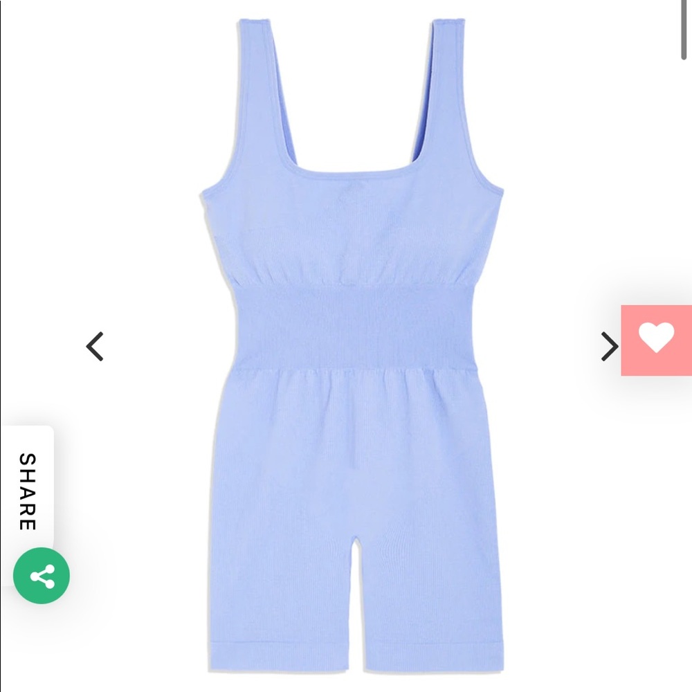 WeWoreWhat - Rib Circular Knit Bodysuit, Powder Blue